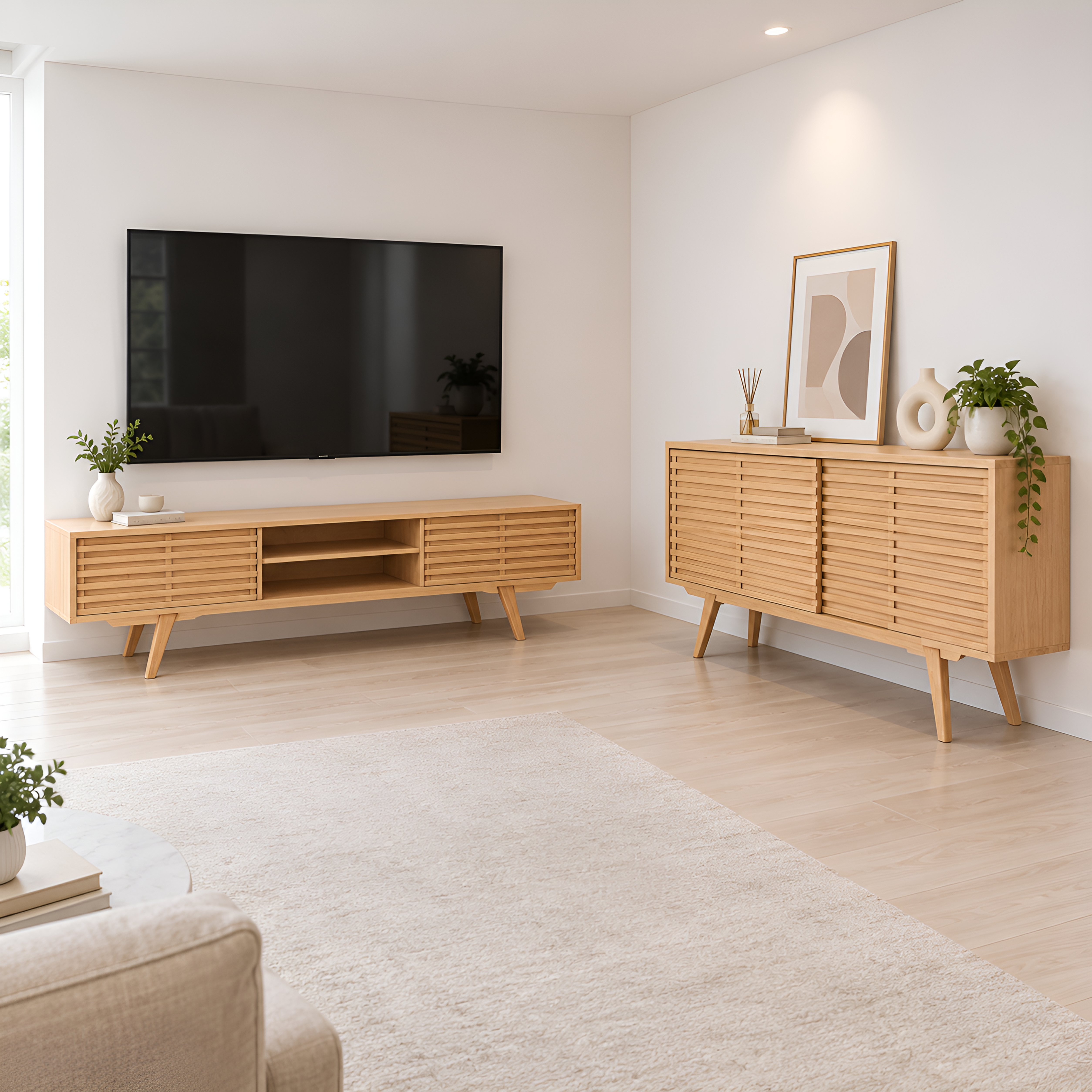 ست میز تلویزیون و کنسول آیلین برای فضای نشیمن شیک